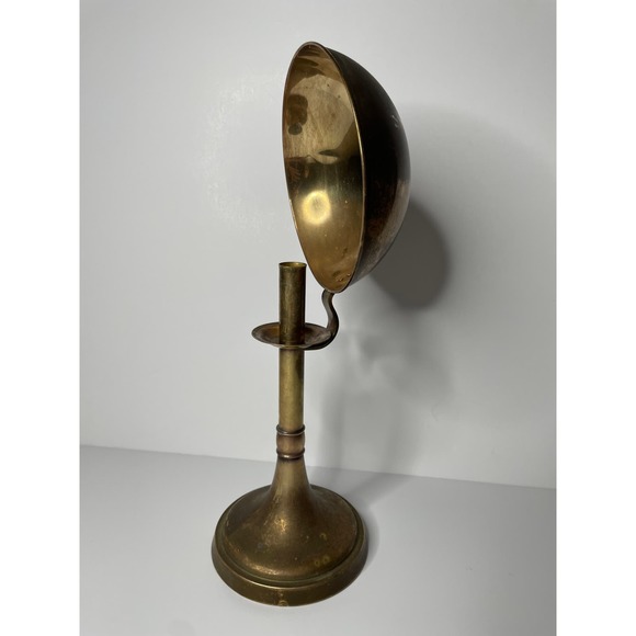 1960s vintage 19” sarreid brass candlestick‎ holder with reflector - Picture 3 of 5